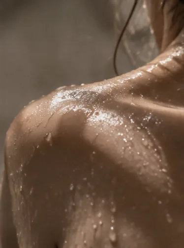 Water on skin